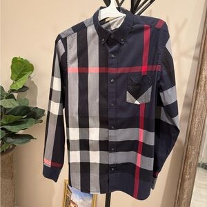 Burberry Black and Red Plaid Shirt
